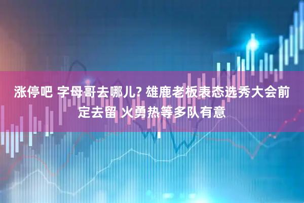 涨停吧 字母哥去哪儿? 雄鹿老板表态选秀大会前定去留 火勇热等多队有意